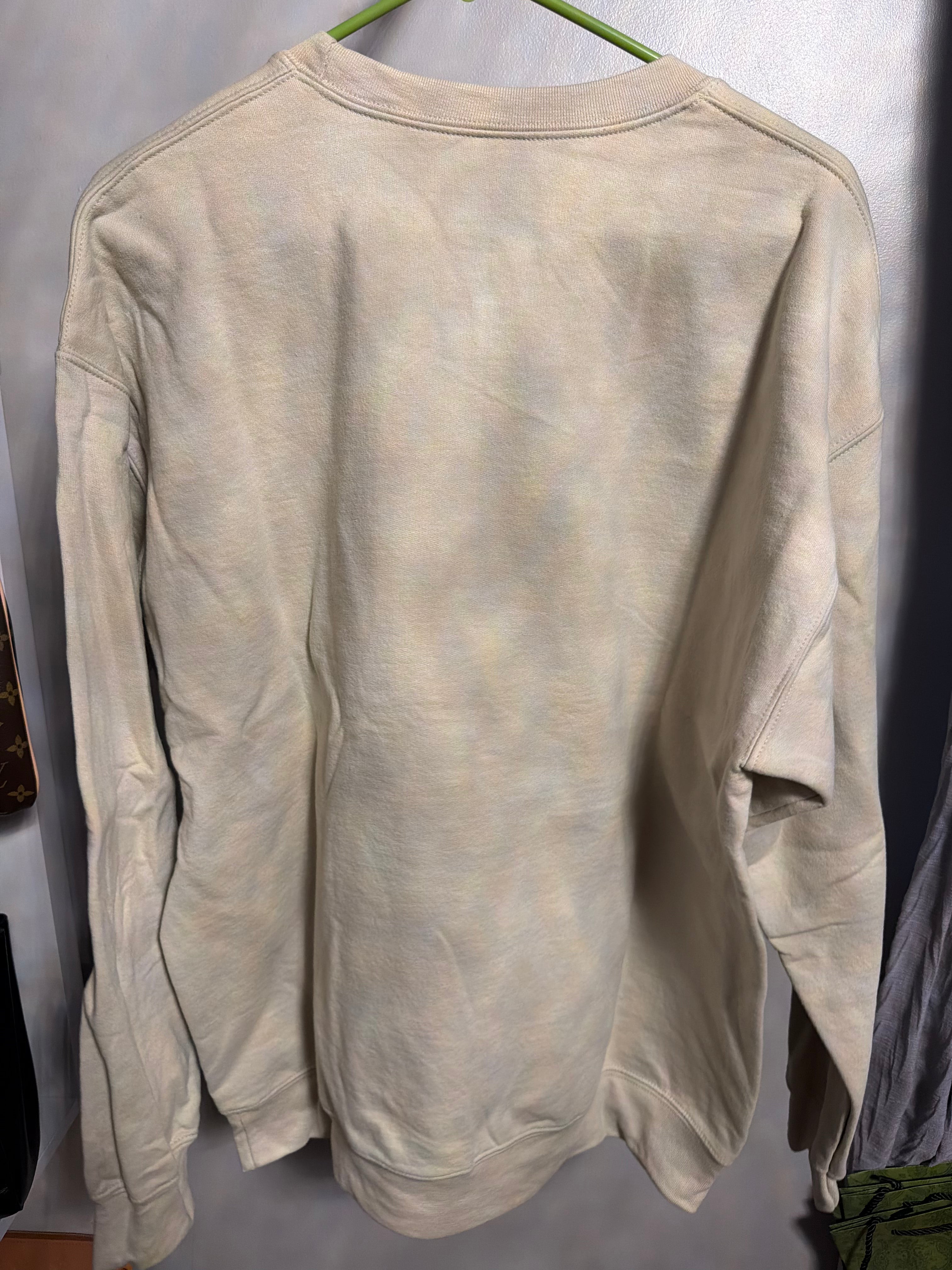 Sand/Cream Graphic Crewneck Sweatshirt — "Undiagnosed"